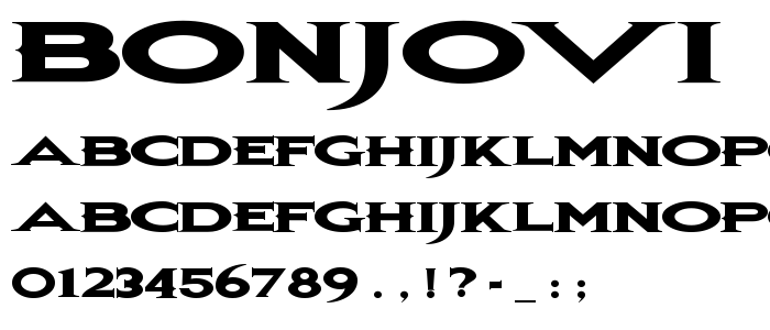 Bonjovi font