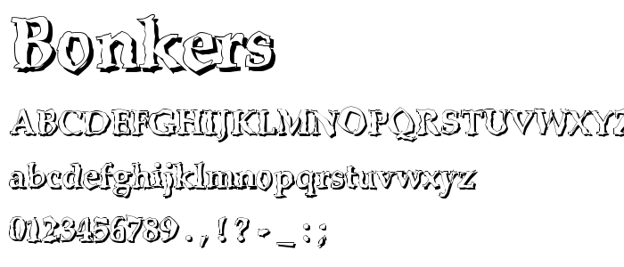 Bonkers font