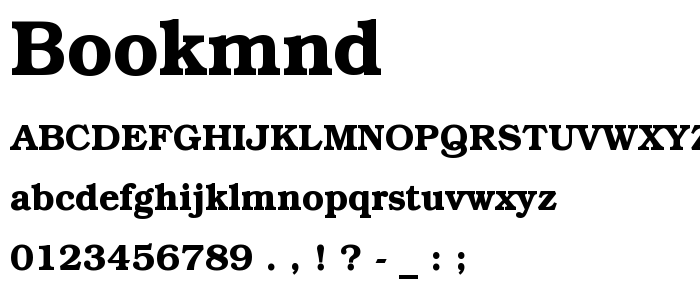 Bookmnd font