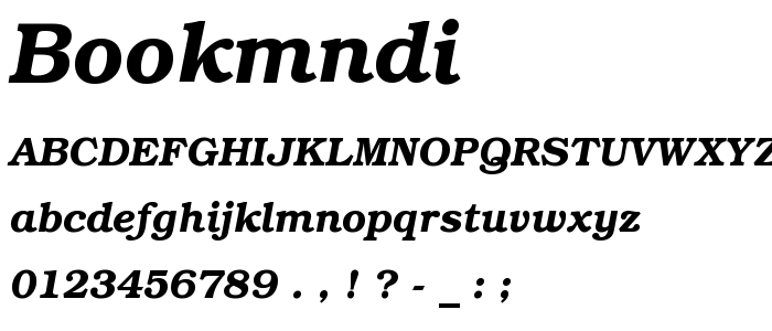 Bookmndi font