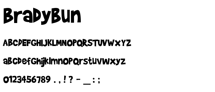 Bradybun font