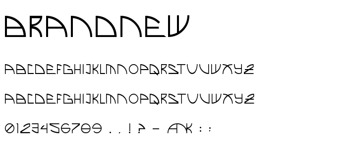 Brandnew font