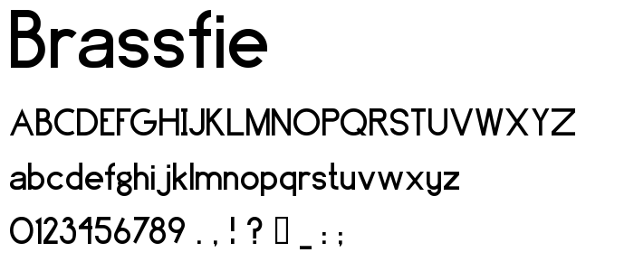 Brassfie font