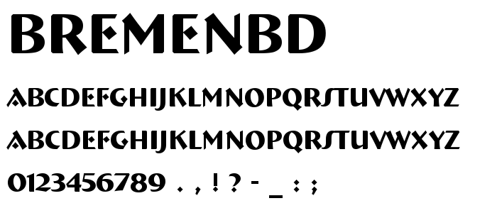 Bremenbd font