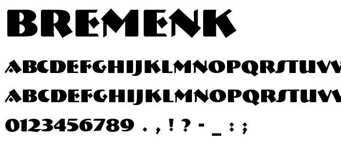 Bremenk font