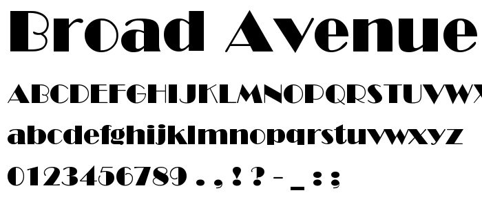 Broad_Avenue font