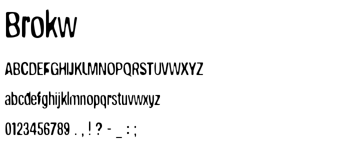 Brokw font