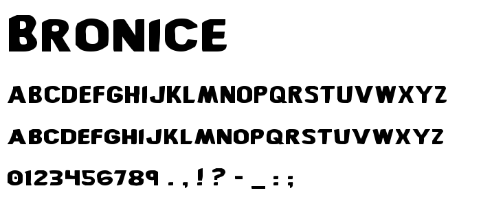 Bronice font