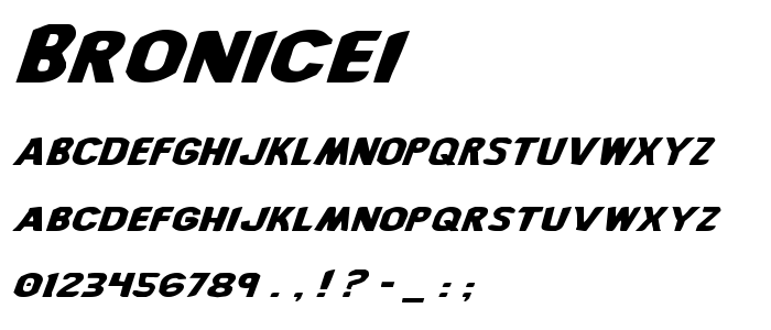 Bronicei font