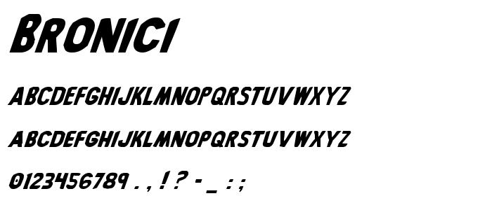 Bronici font