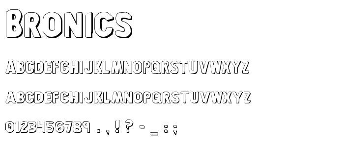 Bronics font