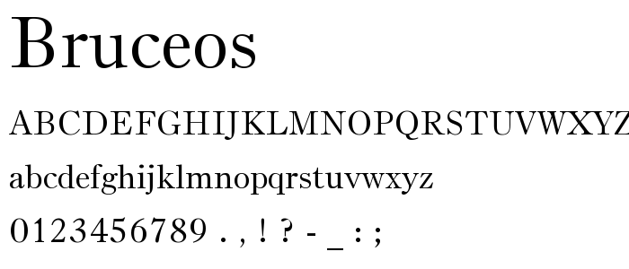 Bruceos font