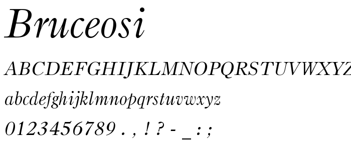 Bruceosi font