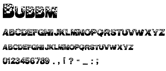 Bubbm font