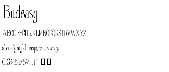 Budeasy font
