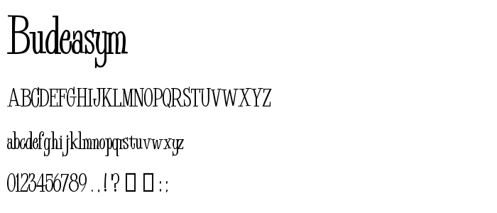 Budeasym font