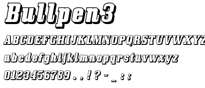 Bullpen3 font