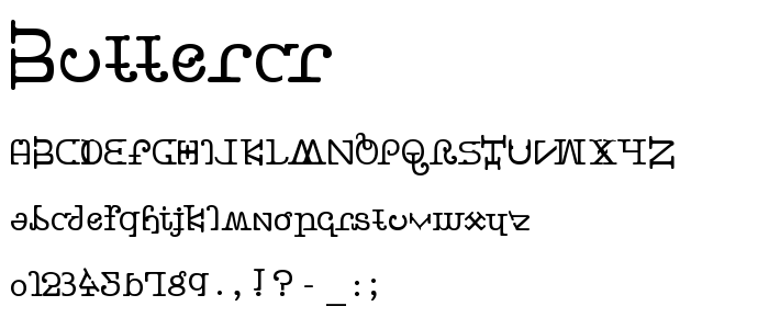 Buttercr font