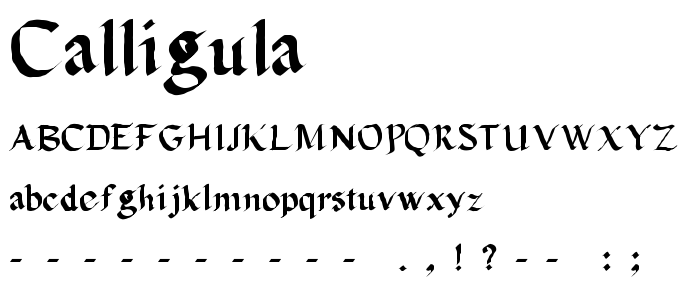 Calligula font