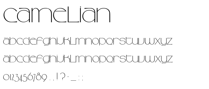 Camelian font