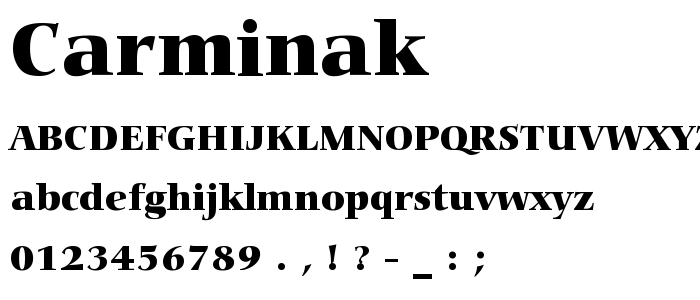 Carminak font