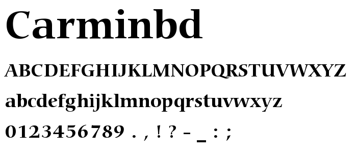 Carminbd font