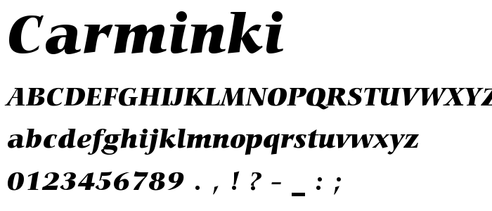 Carminki font