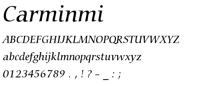 Carminmi font