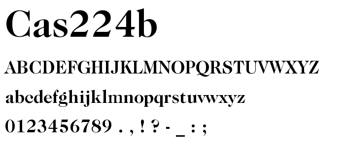Cas224b font