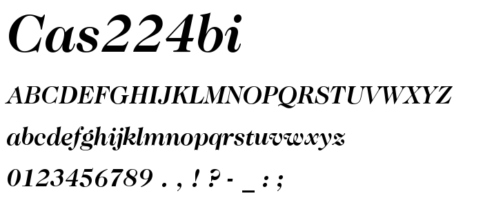 Cas224bi font