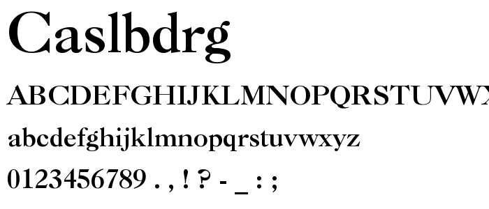 Caslbdrg font