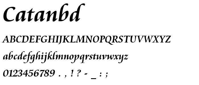 Catanbd font