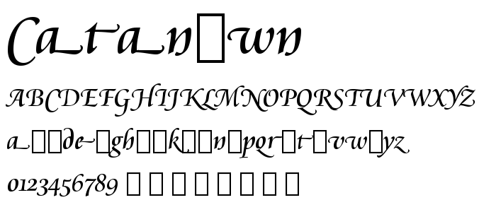 Catanswn font
