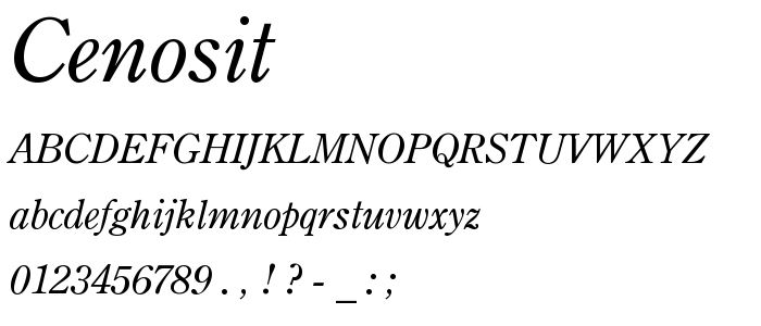 Cenosit font