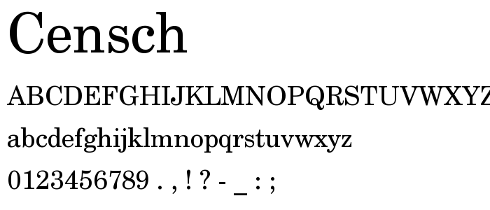 Censch font