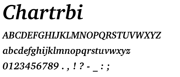Chartrbi font