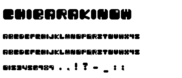 Chibarakinow font