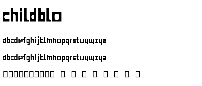 Childblo font