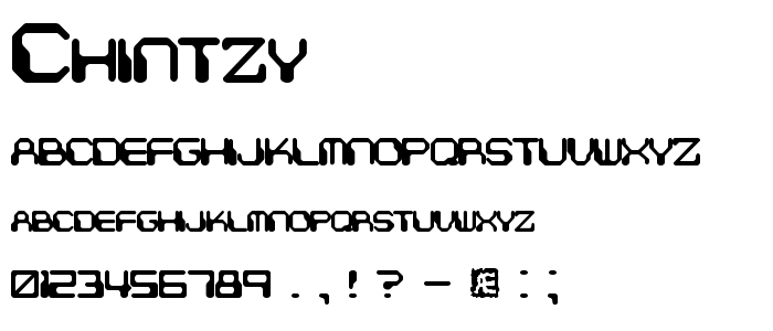 Chintzy font