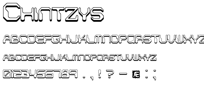 Chintzys font