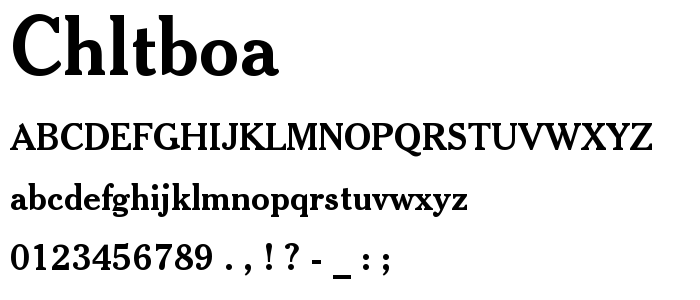 Chltboa font