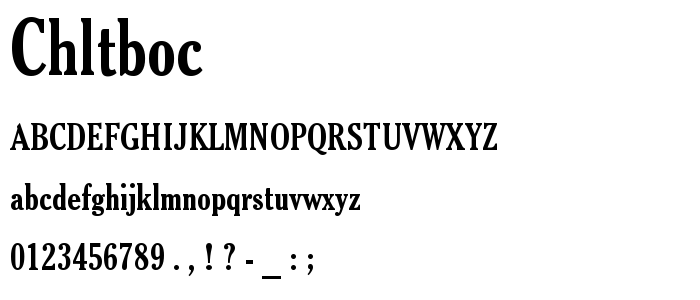 Chltboc font