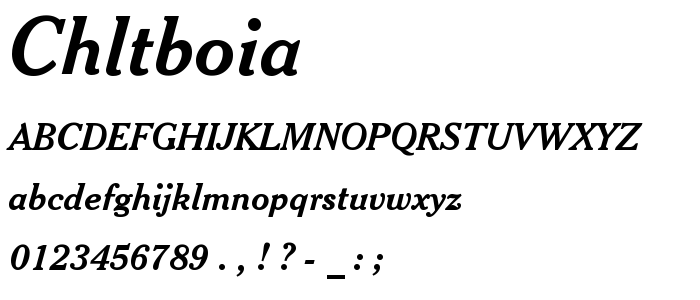 Chltboia font