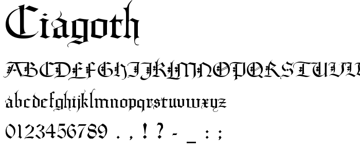 Ciagoth font