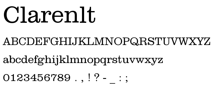 Clarenlt font