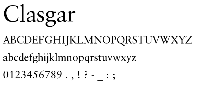 Clasgar font