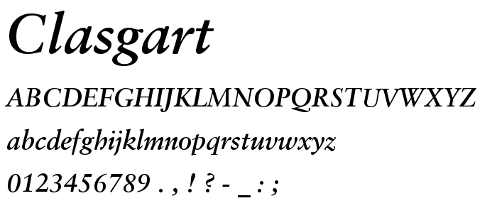 Clasgart font