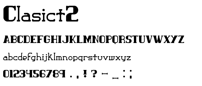 Clasict2 font