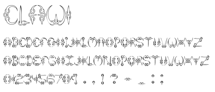 Claw1 font