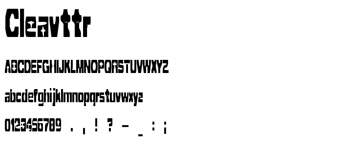 Cleavttr font